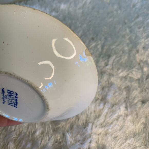 Harvest USA Red Transferware Dessert/Berry Bowl 6" - Picture 4 of 5